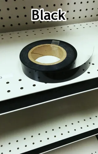 Miniatura 7 de Inserto de Vinilo Decorativo para Estantería de Góndola para Canal de Tickets 130 pies x 1.25 pulgadas - Negro