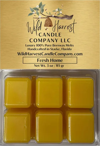 Miniatura 14 de Primera Respiración del Otoño Perfumado, 1 Paquete de Cera de Abejas Pura Derretida para Calentadores, Wild Harvest Candle Company, Tartas Cúbicas