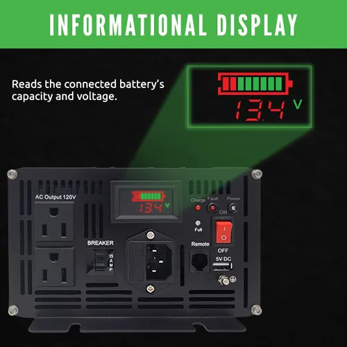 Miniatura 6 de PumpSpy Sistema de respaldo de batería de bomba de sumidero de 1500 W, sistema de respaldo seguro para emergencia y corte de energía, fuente