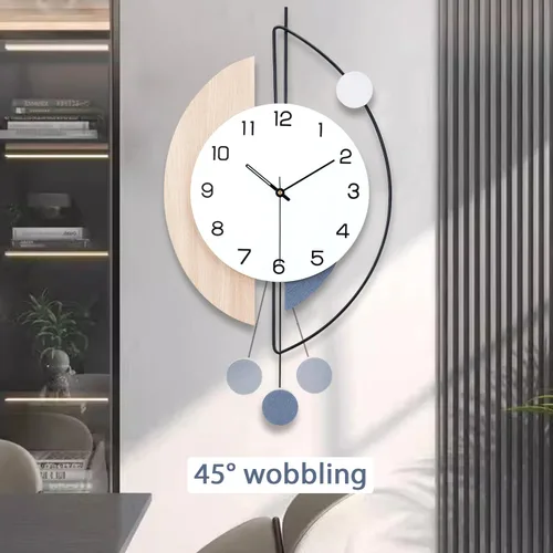 Miniatura 6 de Dankeit Reloj de Pared, Relojes de Pared Decorativos Grandes con Péndulo, Funciona con Pilas, Reloj de Pared de Cuarzo de Calidad Silenciosa