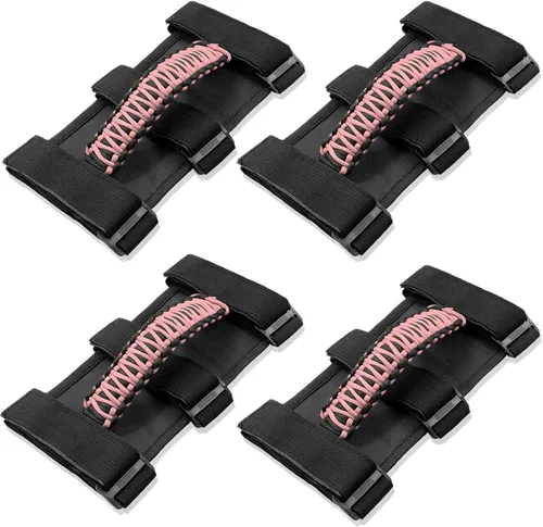 para Accesorios de Jeep Wrangler Manija de Agarre de Barra Enrollable para Compatible con Jeep Wrangler YJ TJ JK JKU JL JLU 1955-2023 Gladiator JT