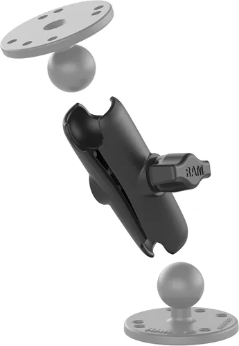 Miniatura 3 de RAM Mounts RAM-B-201U Brazo de doble zócalo (mediano) compatible con componentes de bola RAM B Tamaño 1