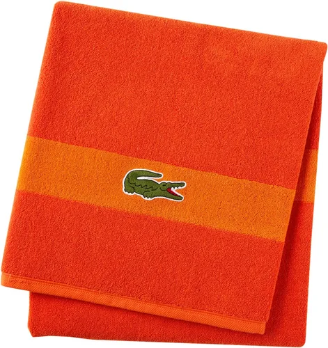 Lacoste Logo Toalla de baño, 100% algodón, 650 GSM, 30"x52", Orangeade