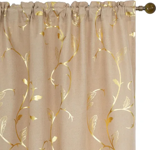 Miniatura 56 de BUHUA Cortinas Opacas de 63 Pulgadas de Largo, 2 Paneles con Aislamiento Térmico, Tratamiento de Ventana para Dormitorio, Cortinas Oscurecedoras