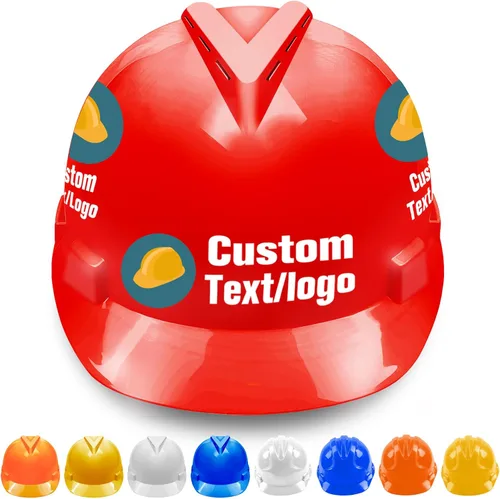 Miniatura 9 de Cascos de seguridad personalizados para hombres, casco de construcción de logotipo personalizado Azul
