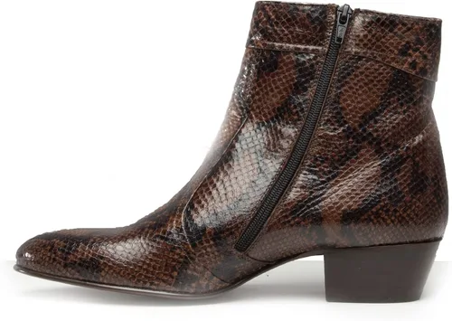 Miniatura 8 de Club Cubano EMMANUEL - Botas de cuero para hombre con tacón cubano Coñac