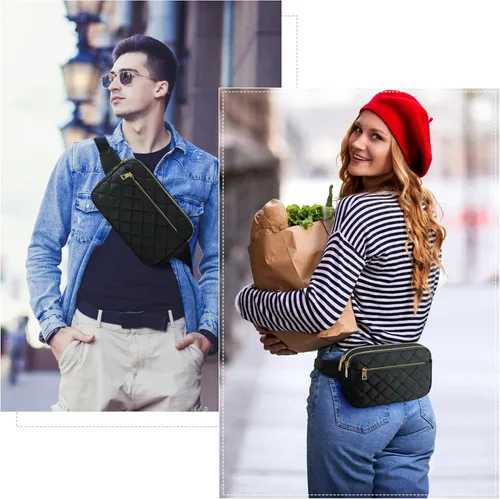 Miniatura 2 de CXWMZY - Riñoneras para mujeres y hombres, bolsa de cintura para niñas, niños, adolescentes; linda riñonera casual con múltiples bolsillos y correas