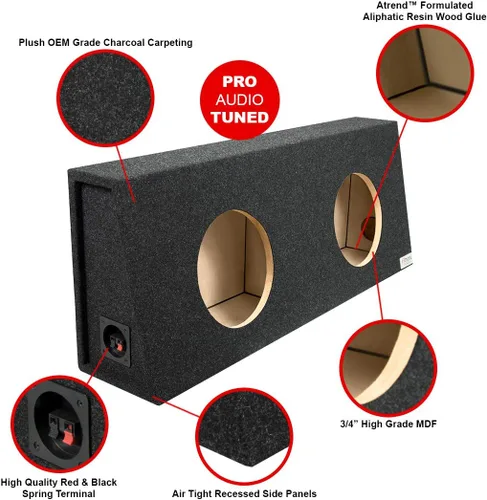 Miniatura 2 de Bbox Dual - Caja de subwoofer sellada de 10 pulgadas - Cajas de subwoofer y carcasas para automóvil - Caja de subwoofer premium que mejora