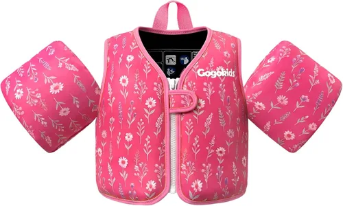 Miniatura 9 de Gogokids Chaleco de natación para bebé, flotadores para niños de 33-66 libras, chaqueta de natación para niños con alas de agua para niños de 2 3 4