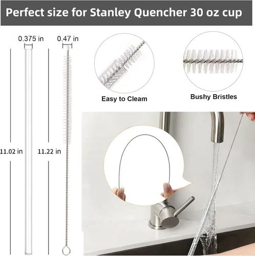 Miniatura 6 de Pajita para vaso Stanley Cup 30OZ Pajita de repuesto para vaso Stanley de 30oz Pajitas reutilizables para vaso Stanley de 30 OZ Pack de 6
