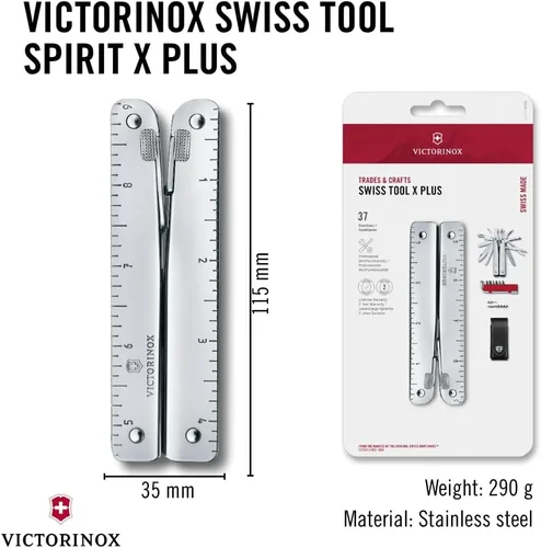 Miniatura 3 de Victorinox Swiss Tool X Plus Ratchet - Navaja Suiza, multiherramienta de 35 funciones de fabricación suiza con alicates de punta de aguja, cortador