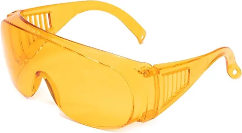 Miniatura 3 de Calabria 1003 Gafas de seguridad grandes que se ajustan sobre anteojos graduados Fitover para hombres y mujeres, envolventes, tintadas, Anaranjado