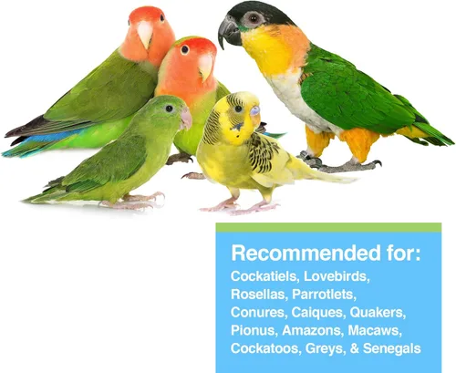 Miniatura 3 de Hari Tropican Bird Food, alimento para loros con cacahuetes y semillas de girasol, gránulos de cacatúas, fórmula de por vida, 0.079 in, bolsa de 25