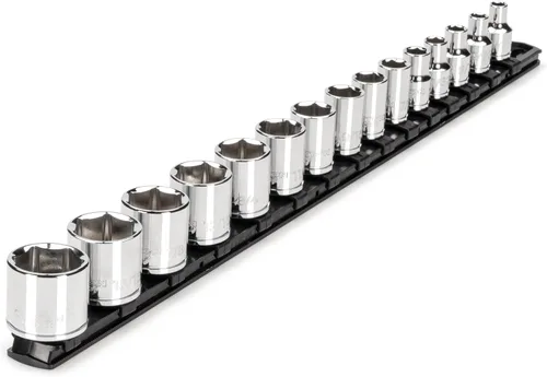 Miniatura 13 de TEKTON Juego de llaves de vaso de 6 puntos con rieles y bandeja, 30 piezas (1/4-1 pulg.) SHD91209
