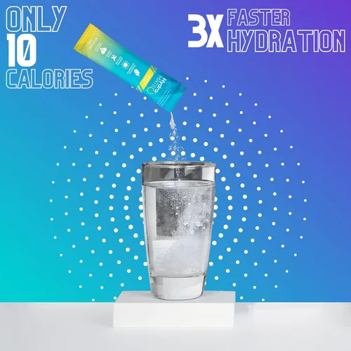 Miniatura 6 de HydroMATE - Paquetes de electrolitos en polvo sabor lima-limón para hidratación, bajo en azúcar, 30