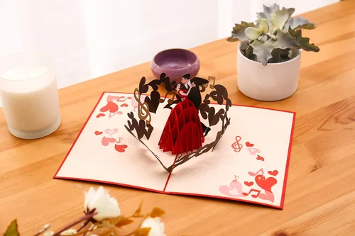 Miniatura 4 de Liif Tarjeta de felicitación 3D para el día de San Valentín, aniversario, compromiso, boda, felicitaciones, pensando en ti, gracias, tarjetas