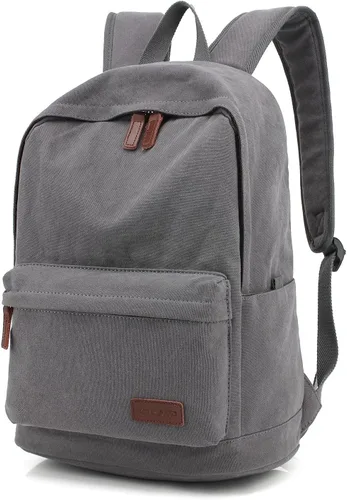 Miniatura 2 de kayond Bolsa de lona ligera para portátil de estilo casual, mochilas de viaje duraderas, mochila para hombres y mujeres, mochila de moda para Gris
