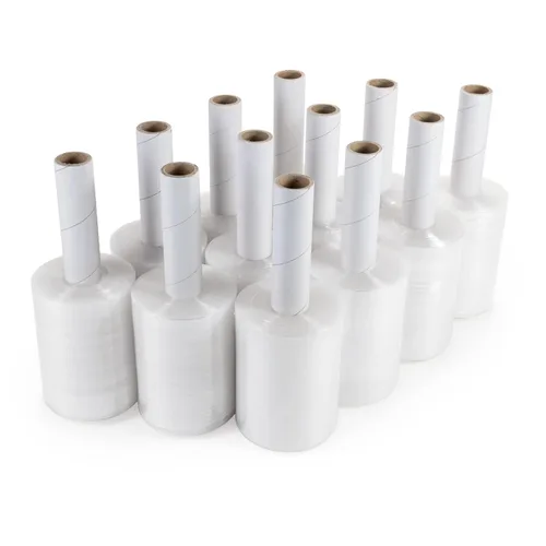 Miniatura 10 de IDL Packaging Mini rollo elástico de 5 pulgadas, 700 pies, calibre 120 (paquete de 2) con un mango de cartón extendido, envoltura de plástico