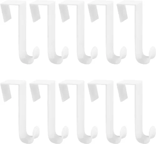 Miniatura 9 de Over Cabinet Door Hooks, 8Pcs Plastic Over Door Single Hooks Multi-Purpose Over The Cupboard Drawer Hooks Space-Saving Hanger Extender Clips Hooks