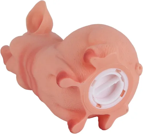 Miniatura 6 de Bonita alcancía con forma de cerdo, alcancía rosa, alcancía de animales, pequeña alcancía para niñas y niños, banco de ahorros de resina (M)