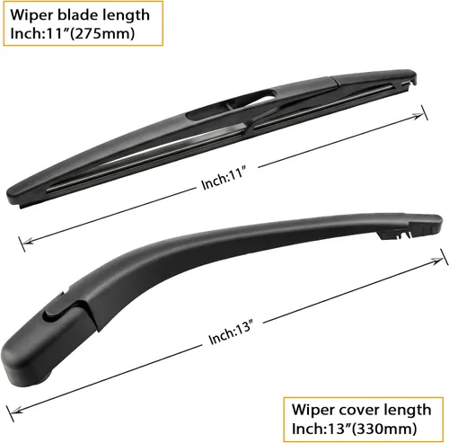 Miniatura 7 de AUTOBOO Repuesto para Dodge Magnum Nitro Chrysler 300C Juego de Brazo y Escobilla del Limpiaparabrisas Trasero 2005 2006 2007 2008 2009 -OE