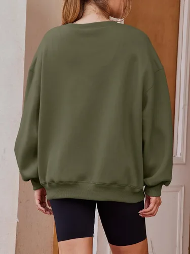 Miniatura 5 de EFAN Sudaderas de manga larga para mujer, cuello redondo, sudadera casual para otoño 2023