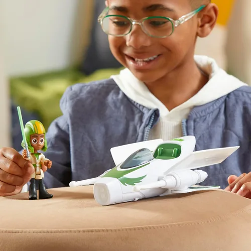 Miniatura 8 de Star Wars: Young Jedi Adventures Jedi Pilot Kai Brightstar, figura de acción a escala de 4 pulgadas, juguetes, juguetes preescolares para niños