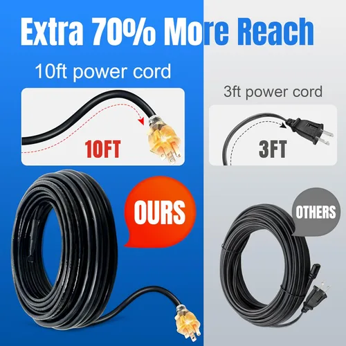 Miniatura 3 de MAXKOSKO Cable térmico de techo de 75 pies (cable de 10 pies), cable de fusión de nieve autorregulable, cinta térmica de 120 V de 7 W/pies