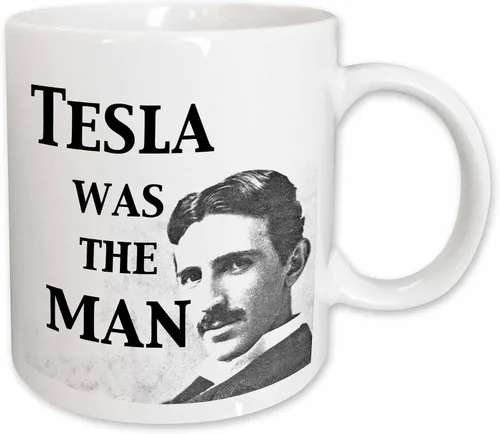 Miniatura 9 de 3dRose Tesla Was The Man - Taza de 11 onzas, color negro
