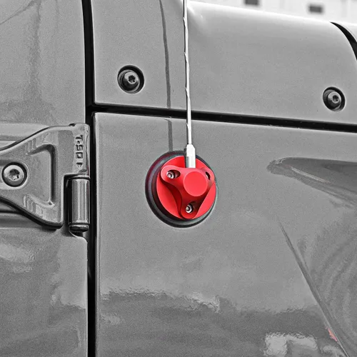 Miniatura 6 de Cubierta base de radio de aluminio rojo para Jeep Wrangler JL JLU JK JKU JT 2007-2021