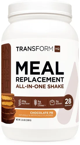 Miniatura 10 de TransformHQ Batido en polvo de reemplazo de comidas, 7 porciones (crema de naranja), sin gluten, sin OMG