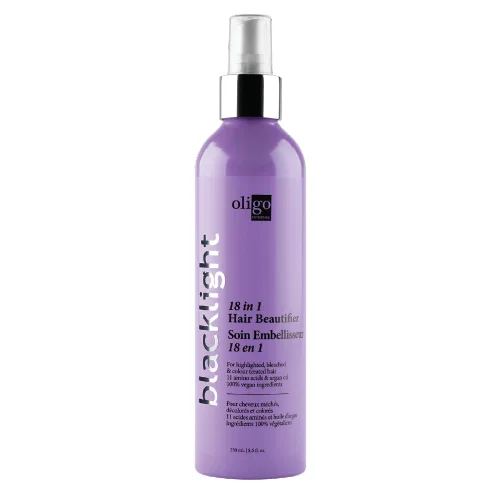 Oligo Professionnel - Luz negra 18 en 1 - Embellecedor para el cabello - Anti encrespamiento - Acondicionador sin enjuague - Hidratación óptima -