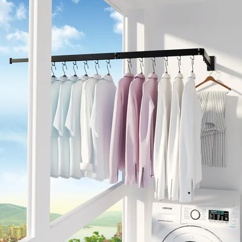 Miniatura 5 de Estante de Secado de Ropa BOQORAD,Estante de Secado de Ropa,Estante de Secado de Lavandería,Estante de Colgar Ropa,Estante de Lavandería Montado
