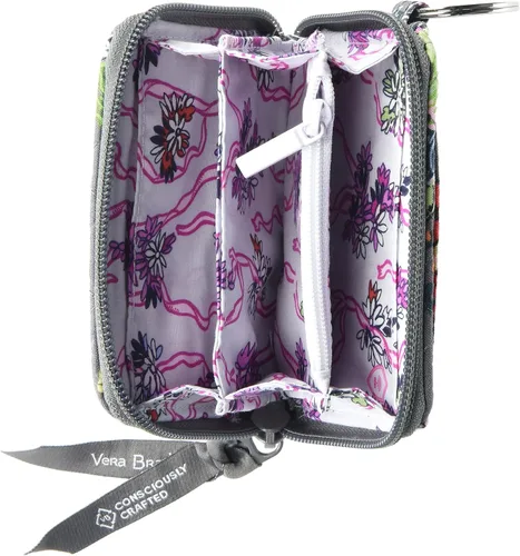 Miniatura 4 de Vera Bradley Cartera pequeña de algodón con cremallera para mujer con protección RFID