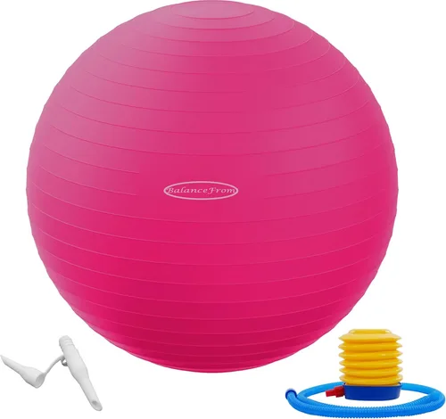 Miniatura 11 de Fitvids Pelota de ejercicio para fitness, yoga, pilates con bomba rápida, pelota de equilibrio antideslizante antiestallido