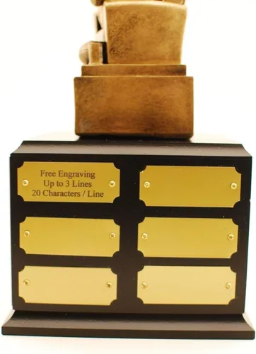 Miniatura 3 de Fantasy Football Trophy 12" Sillón de 12 años QB Grabado Gratis
