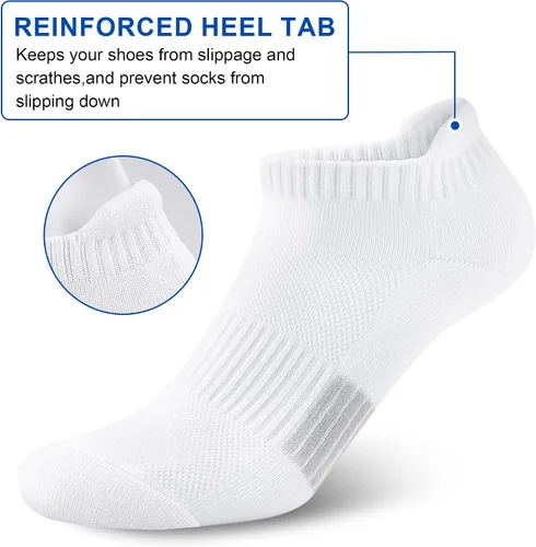 Miniatura 4 de Amutost Calcetines tobilleros para mujer, atléticos para correr, cómodos, acolchados, 356 pares