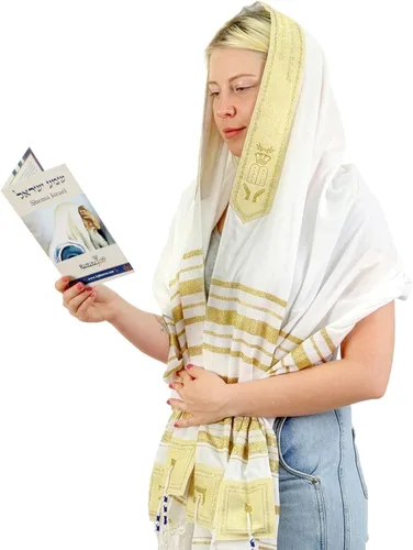 HalleluYAH Mantón de oración Tallit de Israel Nombre del Señor escrito en 4 esquinas XL 72 x 36 pulgadas