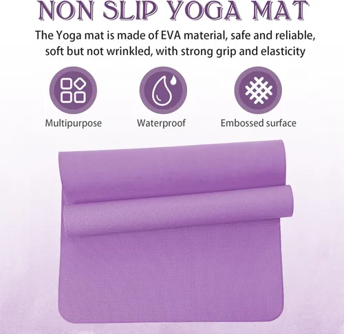 Miniatura 3 de Paquete de 10 esterillas de yoga a granel, 68' x 24' x 4mm de espesor Esterillas de yoga para niños y adultos, paquete de esterillas de gimnasio
