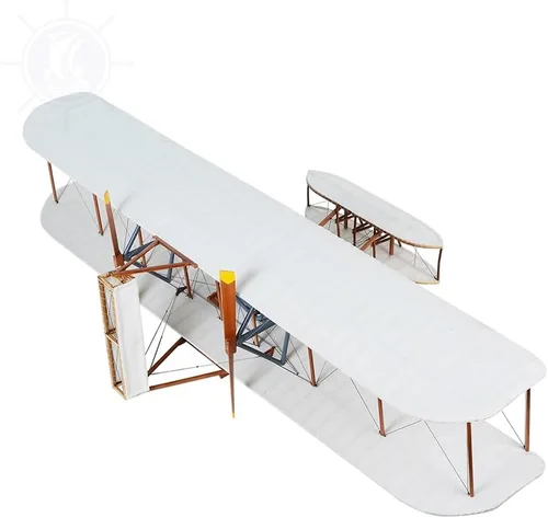 Miniatura 7 de Old Modern Handicrafts 1903 Wright Brother Flyer - Escala 1:10 - Modelo de avión - Modelo de avión de madera de calidad de museo para el hogar