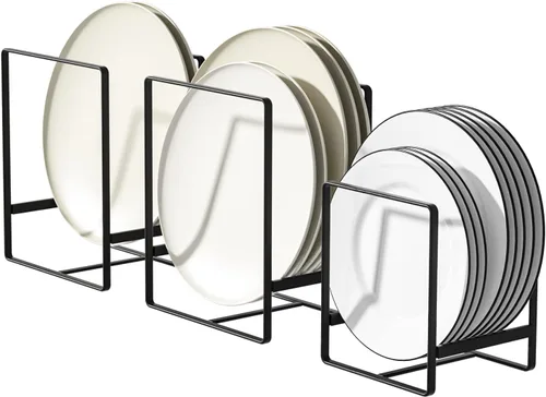 Miniatura 10 de 2 Organizadores Portaplatos Grandes 2 Organizadores Portaplatos Pequeños Verticales para Gabinete Estantes para Secar Platos Organizadores de Platos