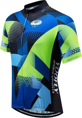 Miniatura 9 de voofly Hombres Ciclismo Jersey Conjunto Hombres Manga Corta Compresión Bicicleta Pantalones Cortos Gel Acolchado Ciclismo Ropa