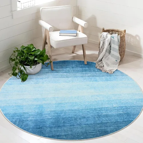 Miniatura 30 de Wonnitar Alfombra rosa lavable de 2 x 6 pies, moderna alfombra de pasillo de baño en degradé, contemporáneo, antideslizante, alfombra degradada
