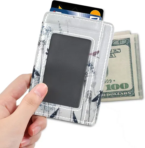 Miniatura 4 de susiyo Slim Minimalist Wallets Rfid Blocking Card Wallets PU Leather Front Pocket Wallets for Men and Women