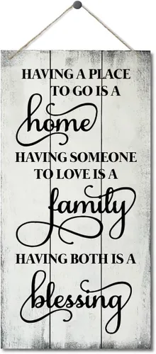 Letrero decorativo con texto en inglés «Having Somewhere to Go», letrero de madera impresa para pared, regalos de inauguración de la casa,