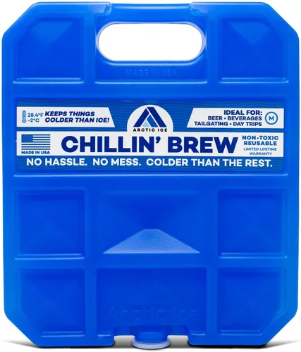 Miniatura 12 de Arctic Ice Chillin' Brew Series Long Lasting Reusable Ice Pack - Freezes at 28° Fahrenheit - Designed to Keep Beverages Colder Than Ice