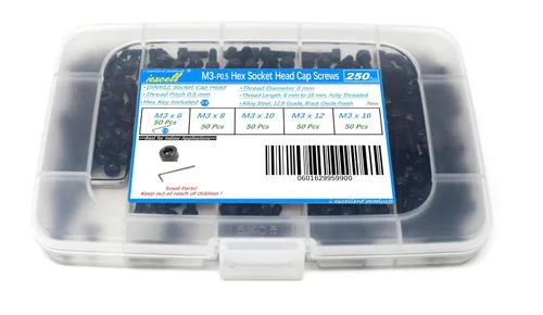 Miniatura 12 de iexcell Juego de 1500 piezas de tornillos de cabeza hexagonal de grado 12.9 M3 x 4/6/8/10/12/16/20/25/30/35/40/45/50 de grado 12.9 con acabado