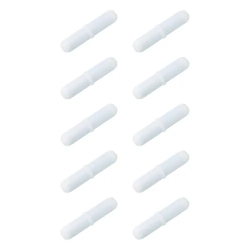 Miniatura 8 de MECCANIXITY Agitador magnético mezclador barra de agitación 0.394 in/0.39 "cilindro forma PTFE recubrimiento imán blanco para laboratorio 10 unids
