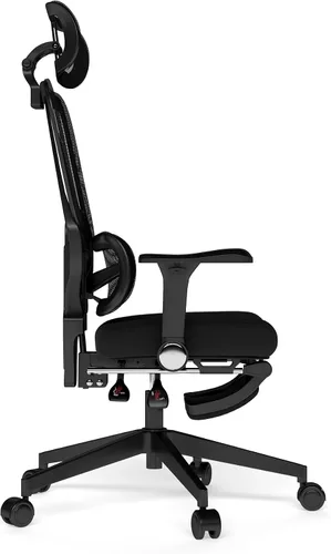 Miniatura 4 de Silla de oficina ergonómica de malla con reposabrazos, silla de escritorio grande y alta con soporte lumbar, silla giratoria de computadora