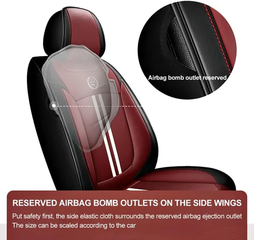 Miniatura 7 de Funda de asiento de automóvil compatible con LR2 transpirable e impermeable compatible con bolsa de aire compatible con asiento de automóvil